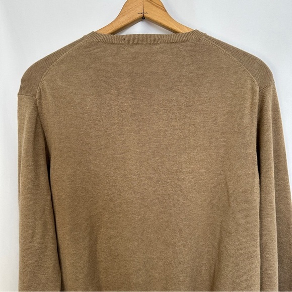 J. Crew‎ Sweater Mens XL V-Neck Brown Cotton Pullover Academia Casual - Picture 8 of 11